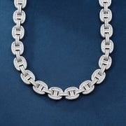 Made To Order 16mm Mariner Moissanite  Baguette Link Chain