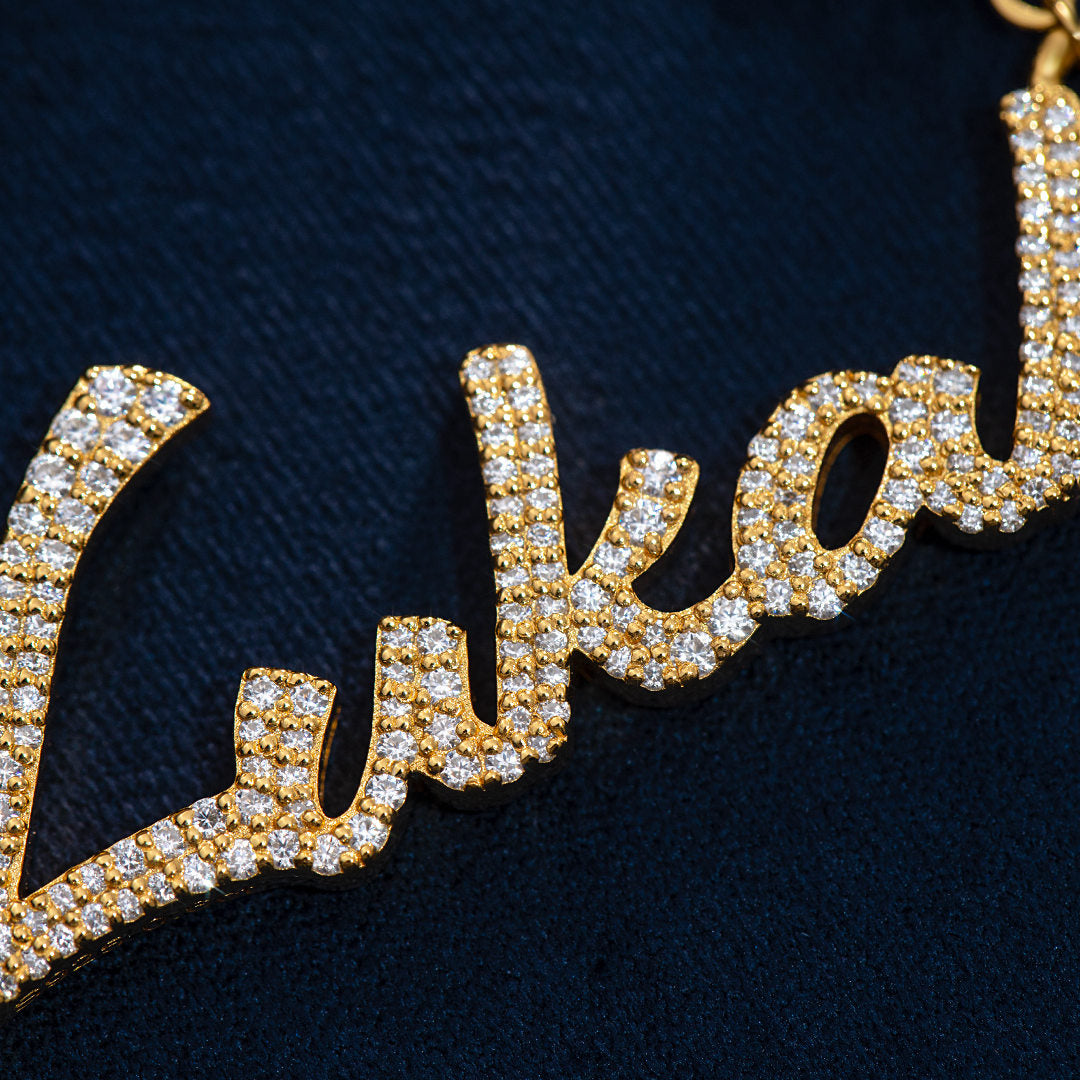 925 STERLING SILVER CURSIVE LETTER NECKLACE