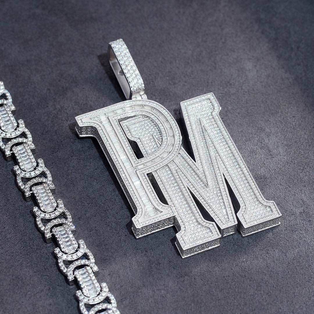Deposit - Custom Baguettes Letter Pendant
