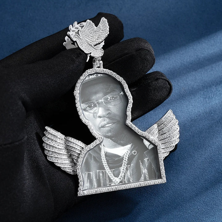 Custom Picture Pendant with Flying Dove