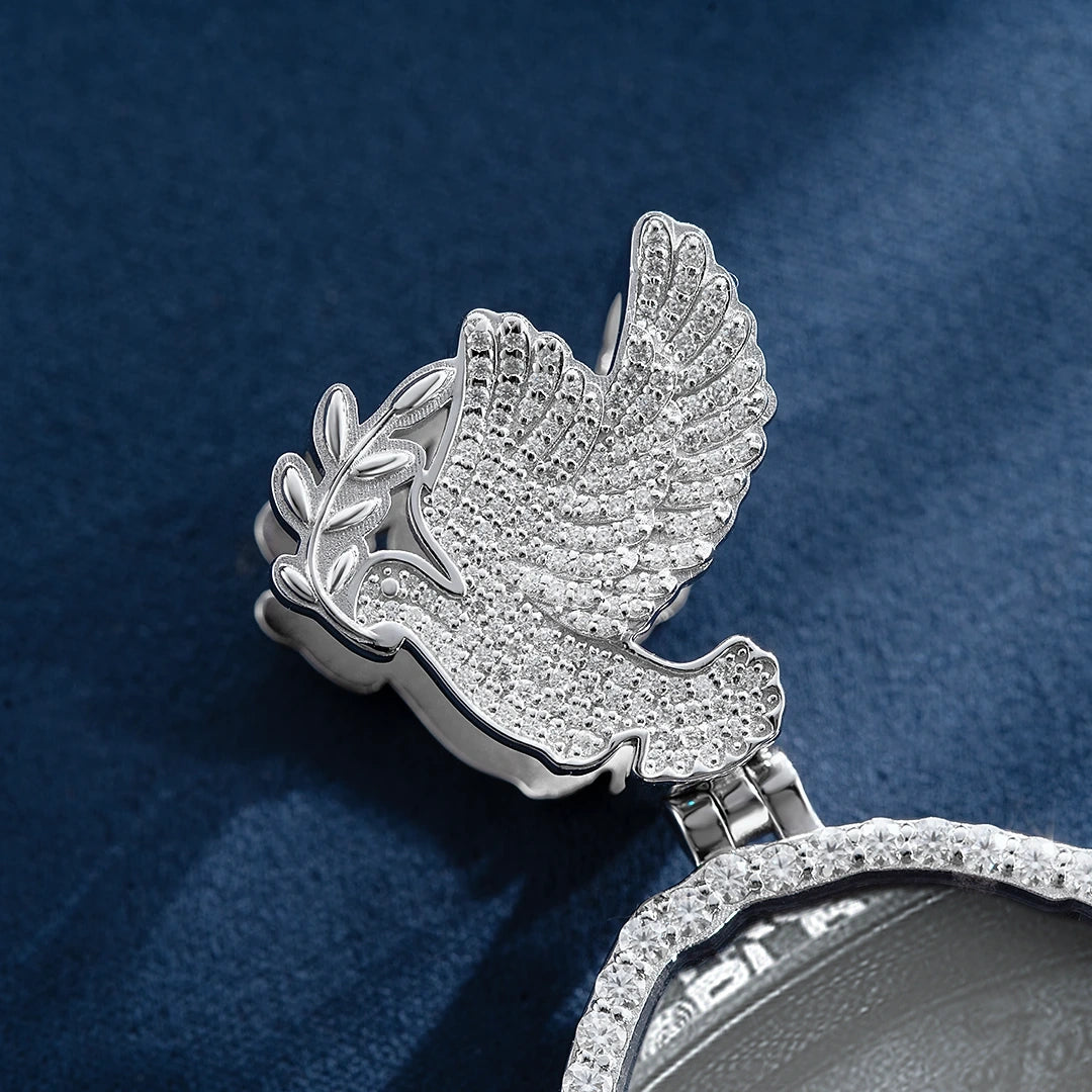 Custom Picture Pendant with Flying Dove