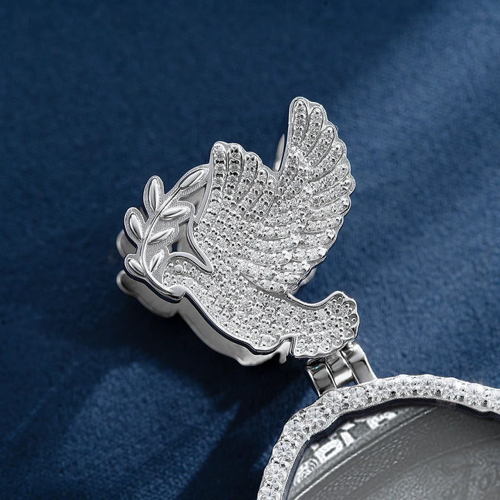 Custom Picture Pendant with Flying Dove