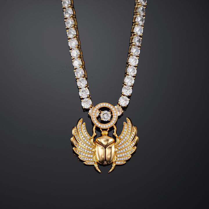 Iced Scarab Beetle Pendant