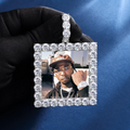 S925 Custom Square Moissanite Photo Pendant-31.00 CARAT TOTAL