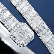 Moissanite Baguette Designer Bangle