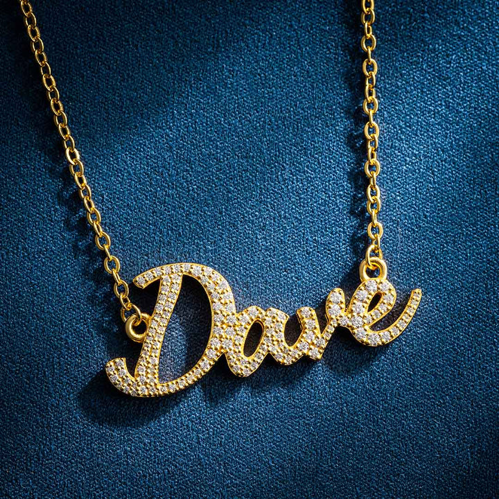 925 STERLING SILVER CURSIVE LETTER NECKLACE
