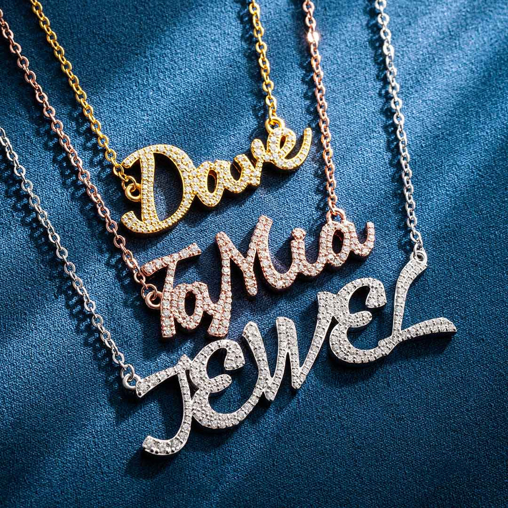925 STERLING CURSIVE LETTER NECKLACE