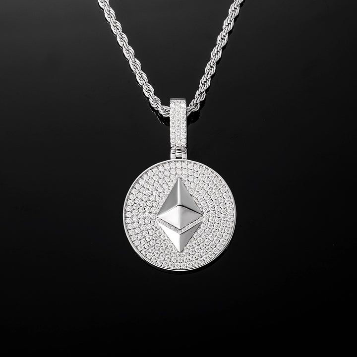 Moissanite Ethereum Pendant 3.3ct