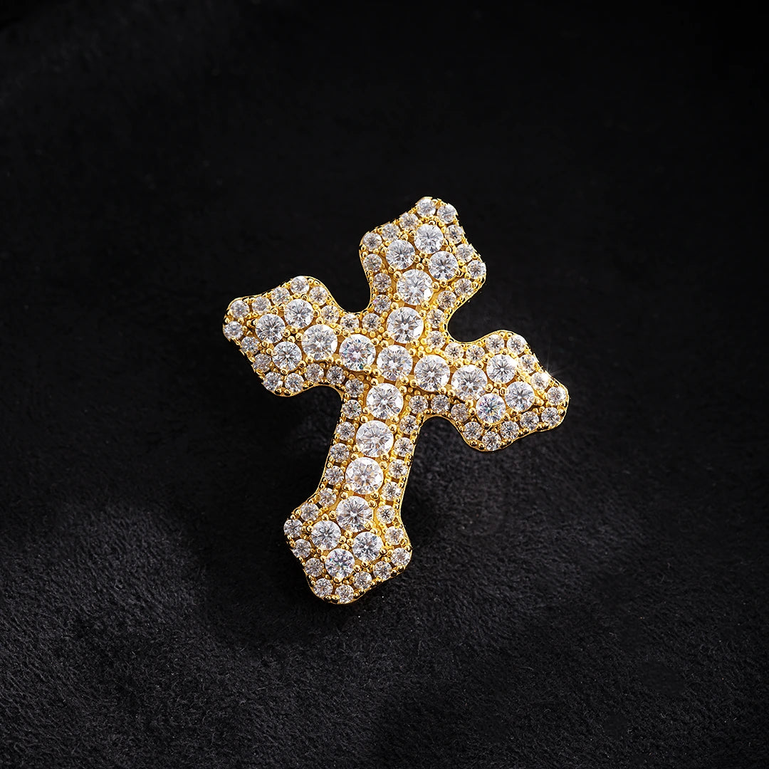 Iced Christian Cross Pendant