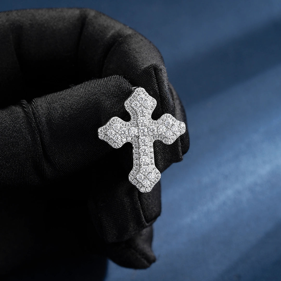 Iced Christian Cross Pendant
