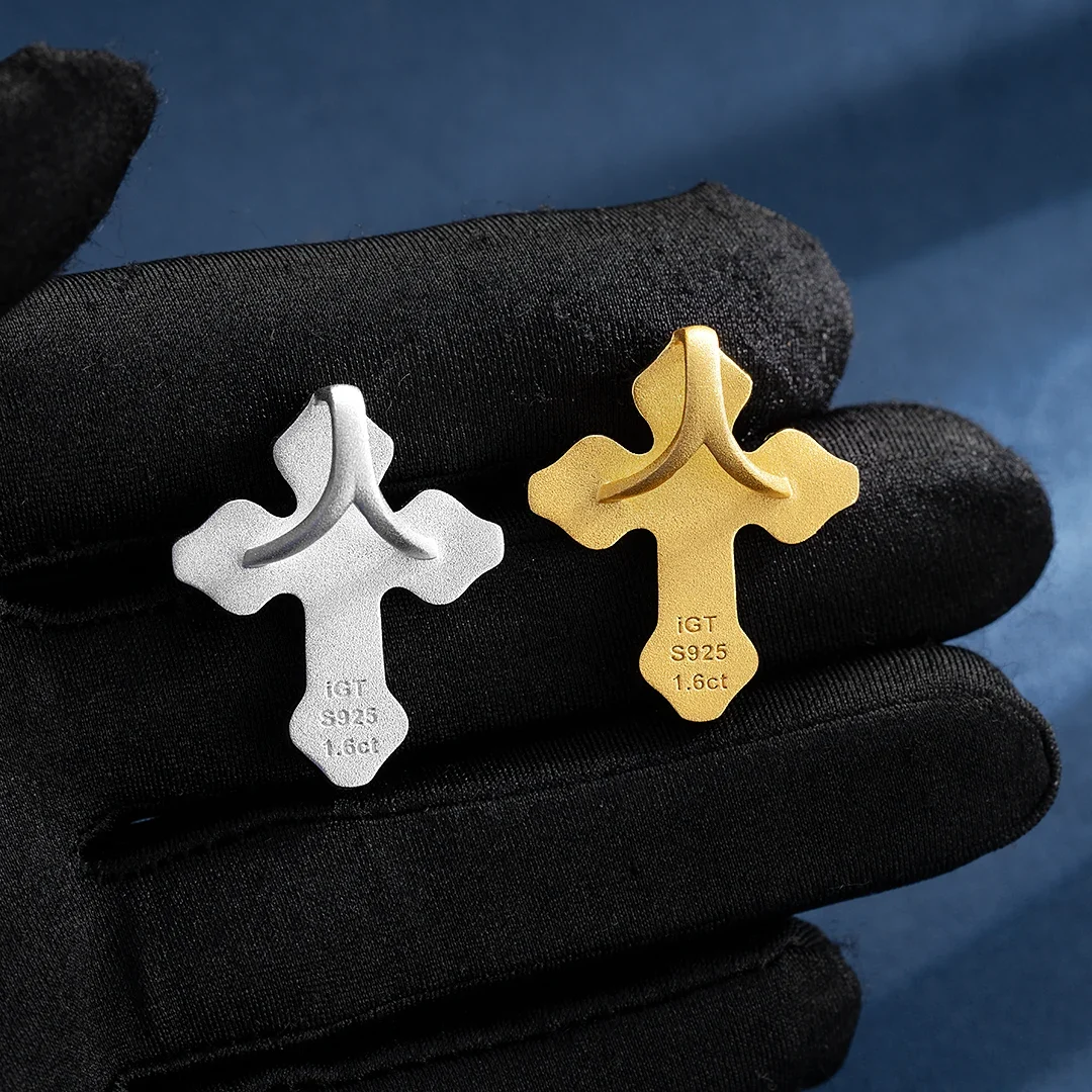 Iced Christian Cross Pendant