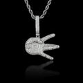 Moissanite East Side Hand Pendant