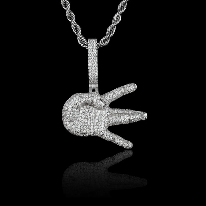Moissanite East Side Hand Pendant