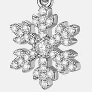 S925 Stud Snowflake Dangle Moissanite Earrings