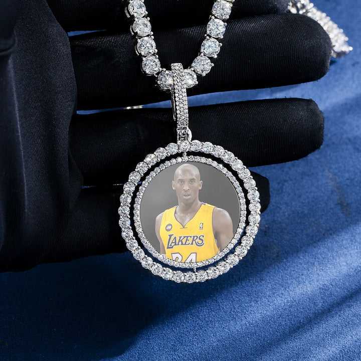 Custom Spinning Photo Pendant