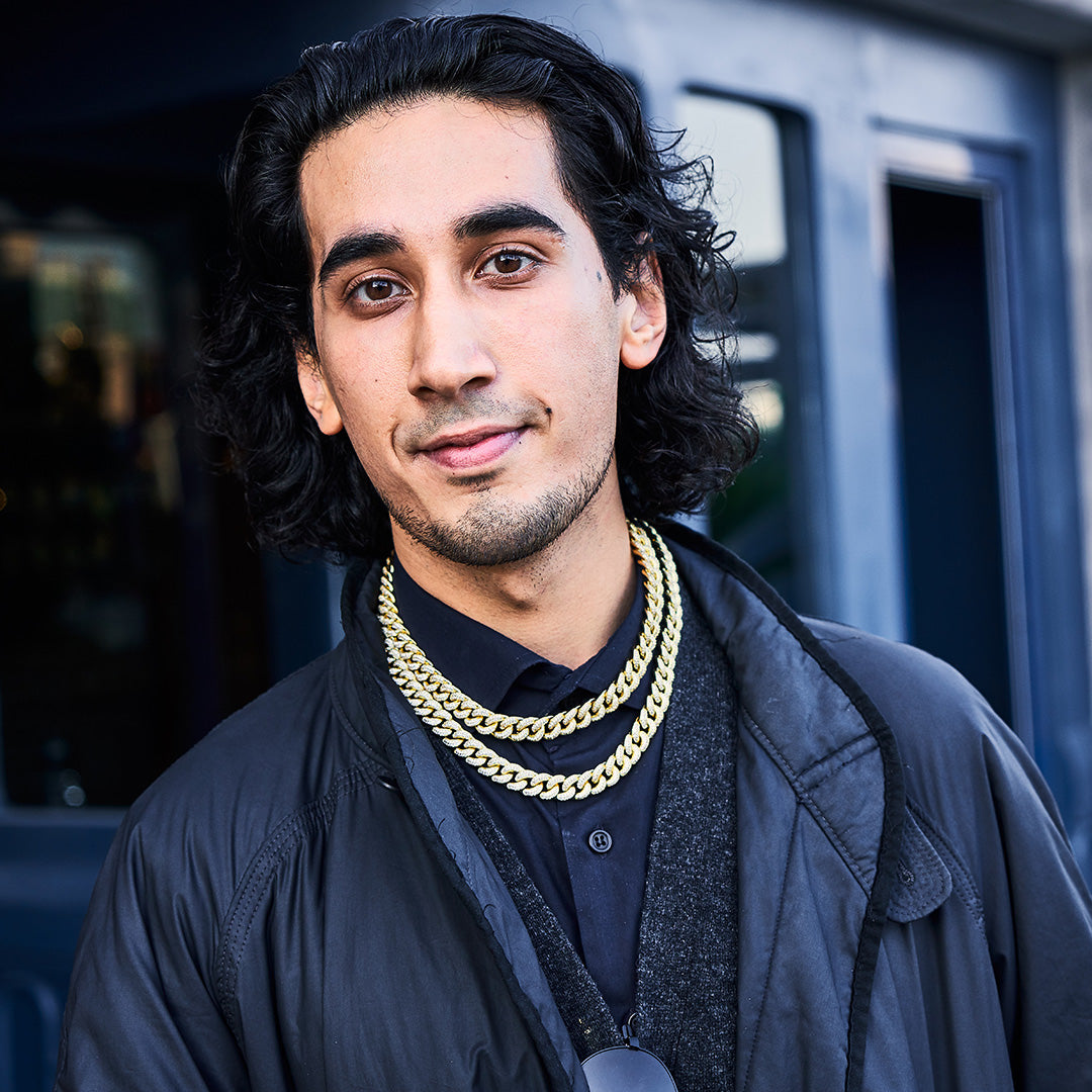 12mm Cuban Link Choker in Yellow Gold