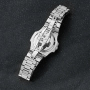 Fully Iced Out Moissanite Watch in White Gold