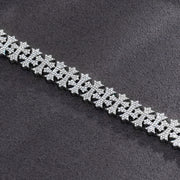 Made to Order 12mm Moissanite Fleuree Cross Bracelet