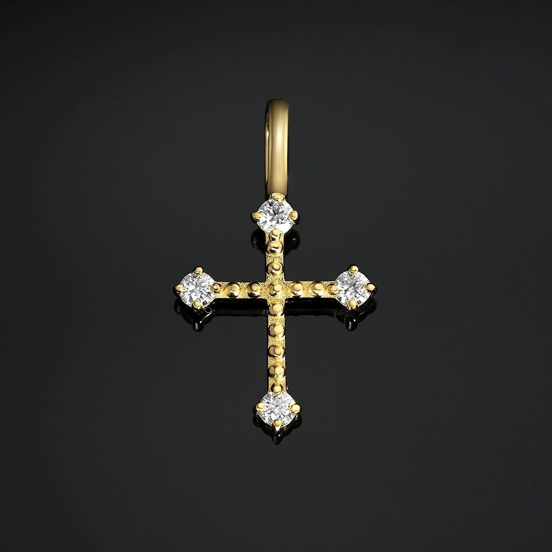 Solid Gold Cross Pendant