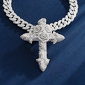 Custom Rose Cross Pendant