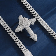 Custom Rose Cross Pendant