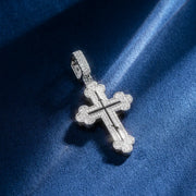 S925 moissanite Micro Cross Pendant
