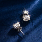 S925 Moissanite Oval Cut Stud Earrings - 4 Carat Total