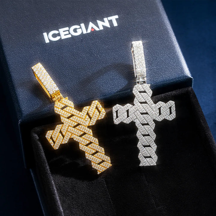 Prong Cuban Cross Pendant
