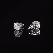 Halo Moissanite Stud Earrings-3CT Each
