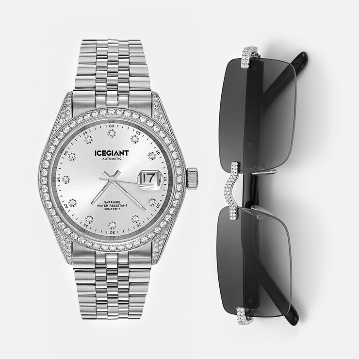 $369 Get Moissanite Watch & Moissanite Sunglasses