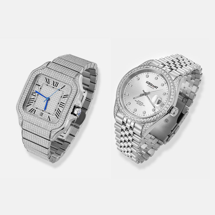 $825 Get Total Two Moissanite Watches