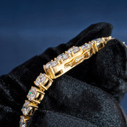 10K Solid Gold Moissanite Tennis Bracelet