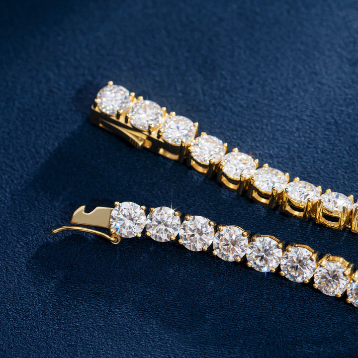 10K Solid Gold Moissanite Tennis Bracelet