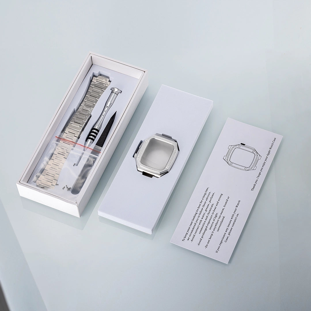 Moissanite Apple Watch Case With Stainless Steel Band ICEGIANT