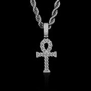 Moissanite Iced Ankh Pendant