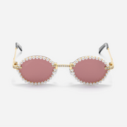 Moissanite Pearl Oval Sunglasses