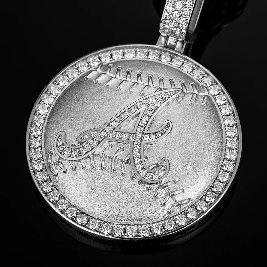 Moissanite Baseball Pendant