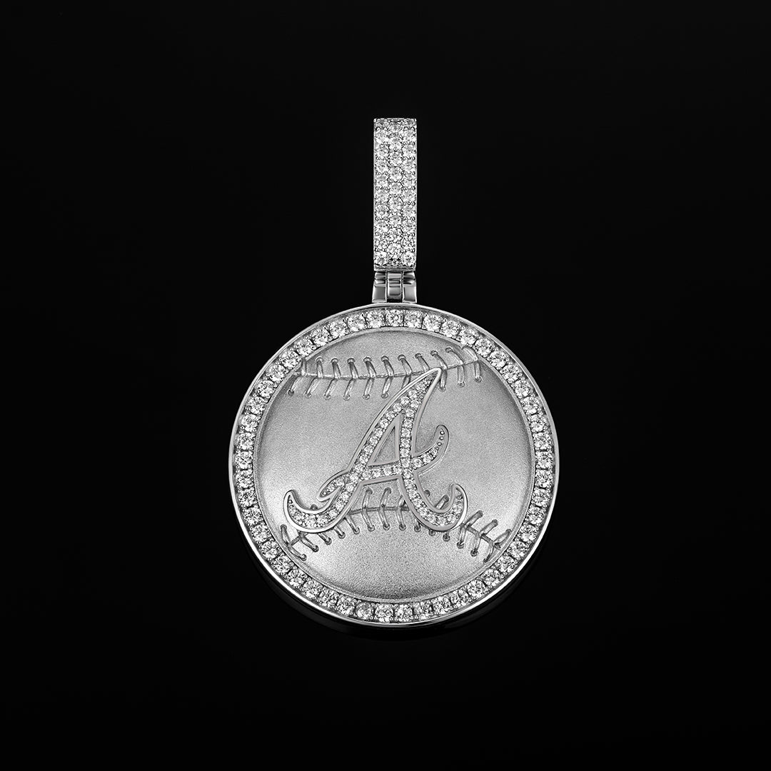 Moissanite Baseball Pendant