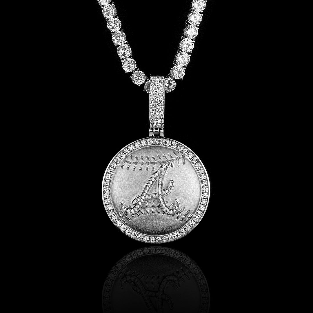 Moissanite Baseball Pendant