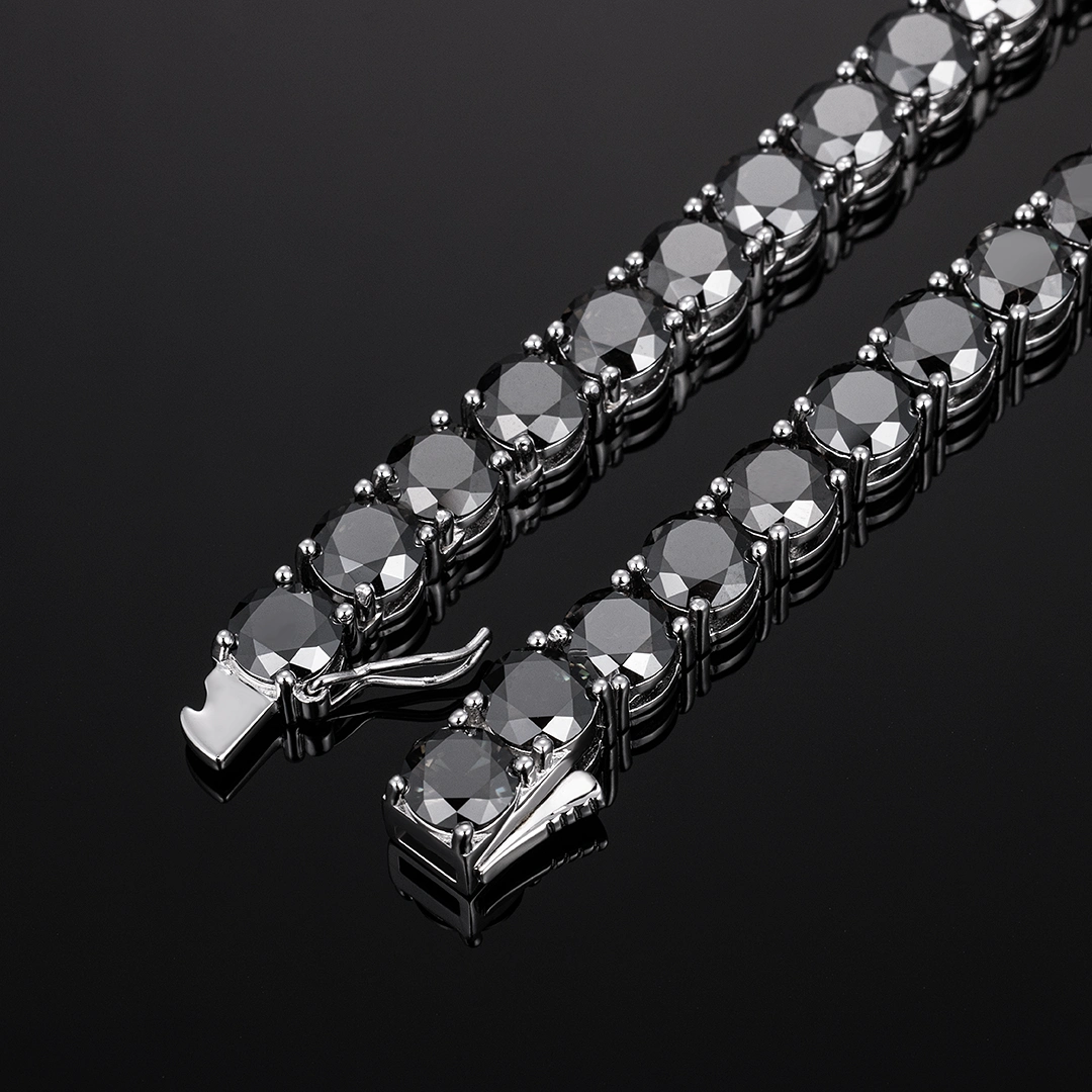 Rare Black Moissanite Tennis Bracelet