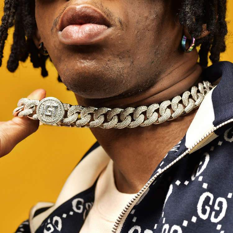 Exclusive 19mm Cuban Link Choker in White Gold