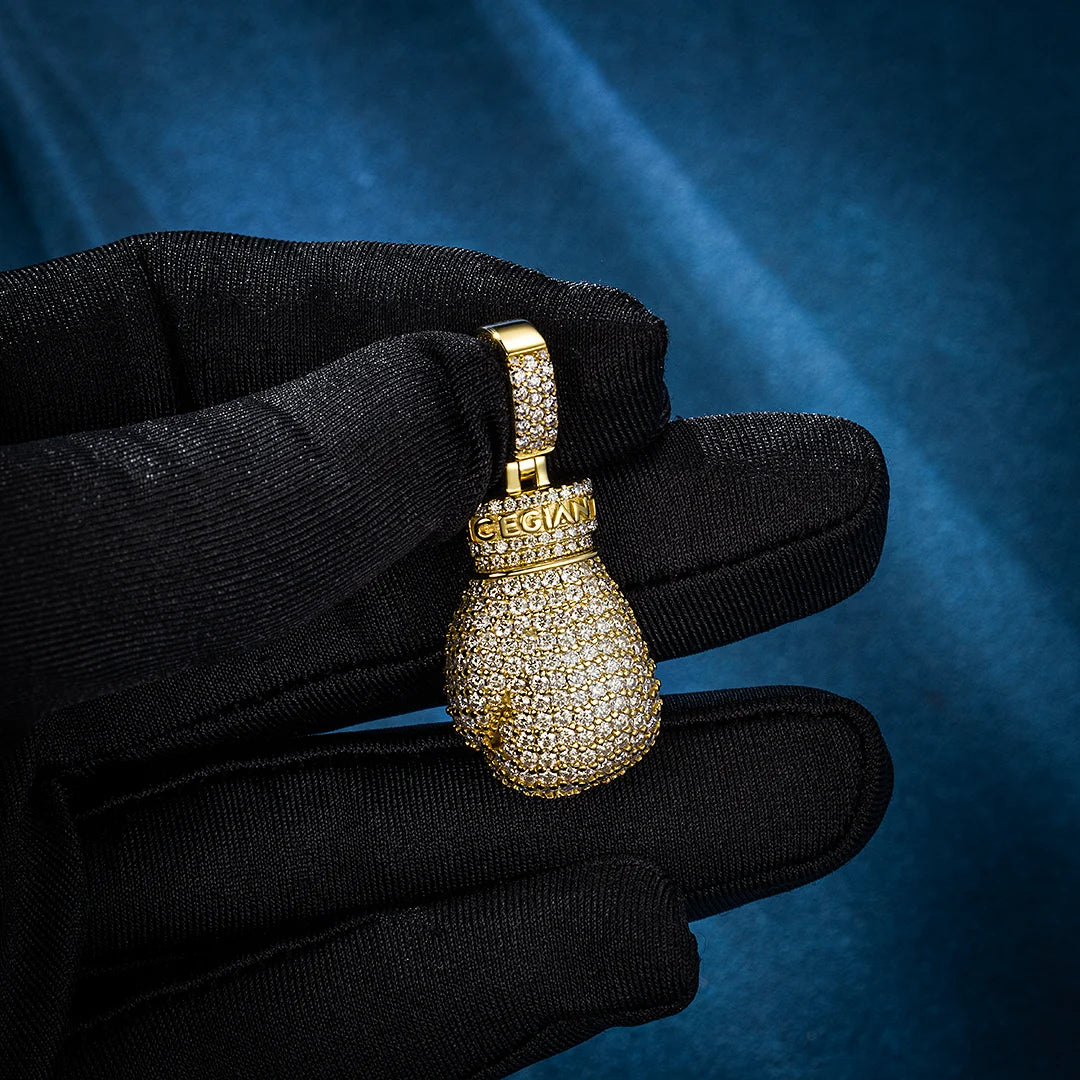 Moissanite Boxing Glove Pendant