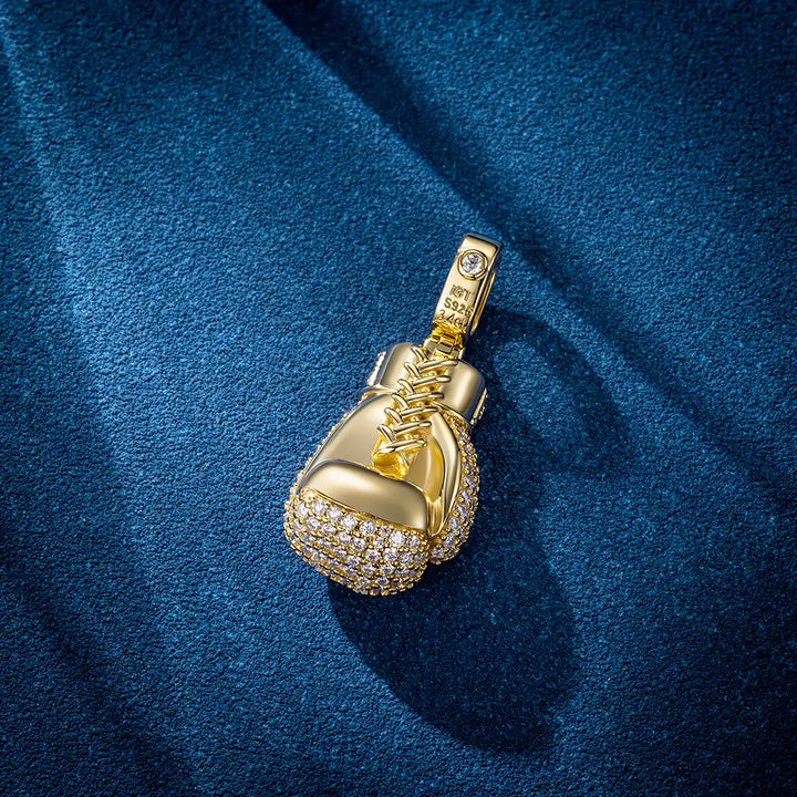 Moissanite Boxing Glove Pendant
