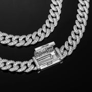 925 Sterling Silver Moissanite Cuban Chain