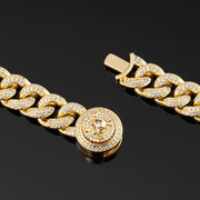 12mm Cuban Link Bracelet in Yellow Gold