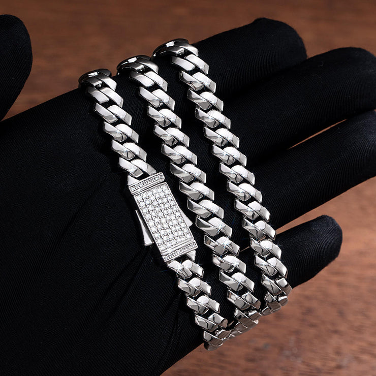 8mm Miami Prong Link Chain with Iced Clasp