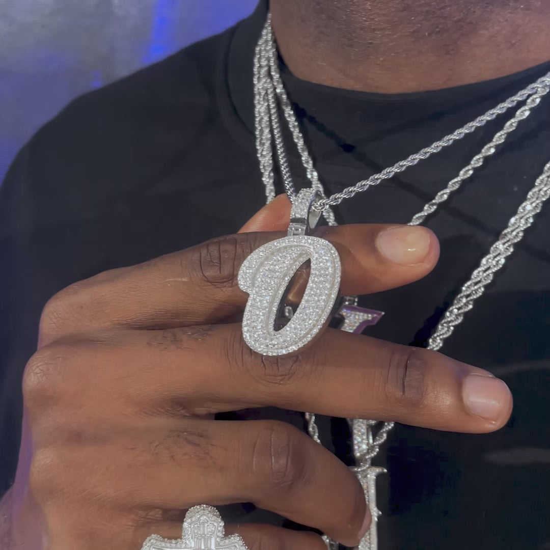 Custom Made O Moissanite Pendant