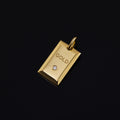 Solid Gold  Dollar Pendant