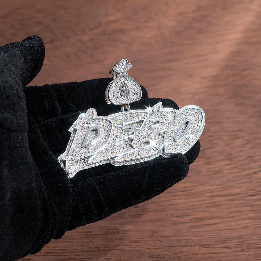 Deposit Custom Brush Letter Pendant