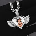 Angel Wings Heart Photo Pendant